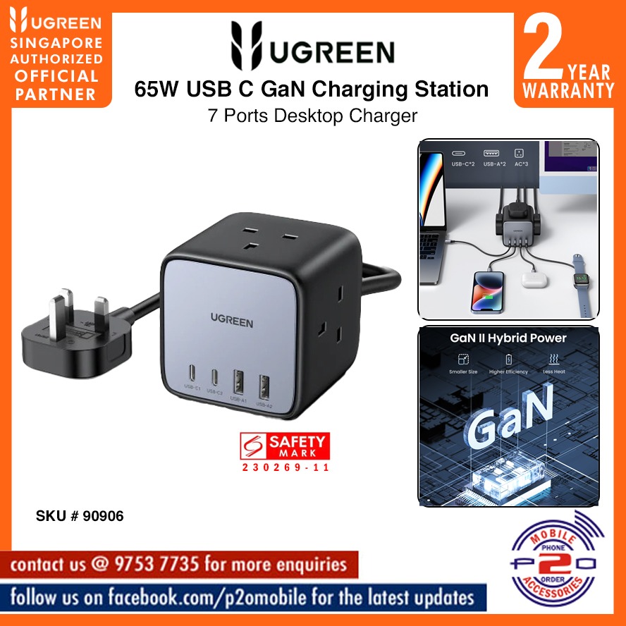 Ugreen 65W USB-C Charger, Nexode 4 Ports USB C Charging Station