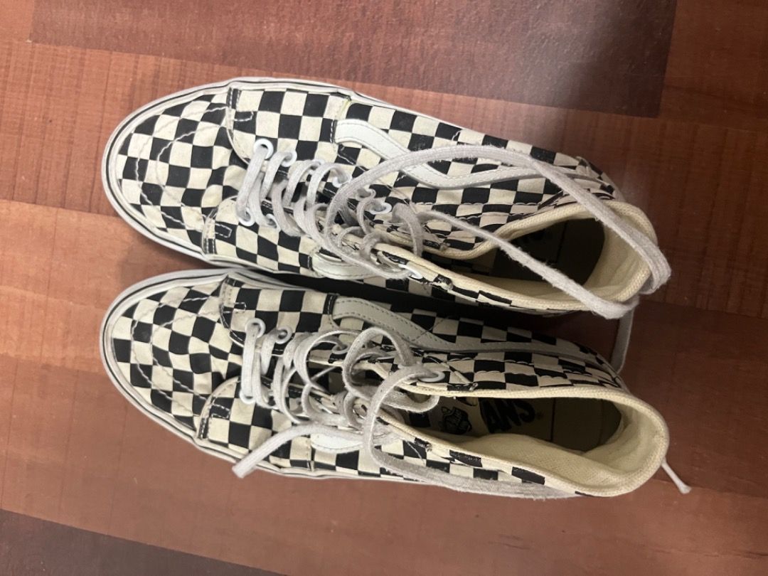 vans high tops checkered