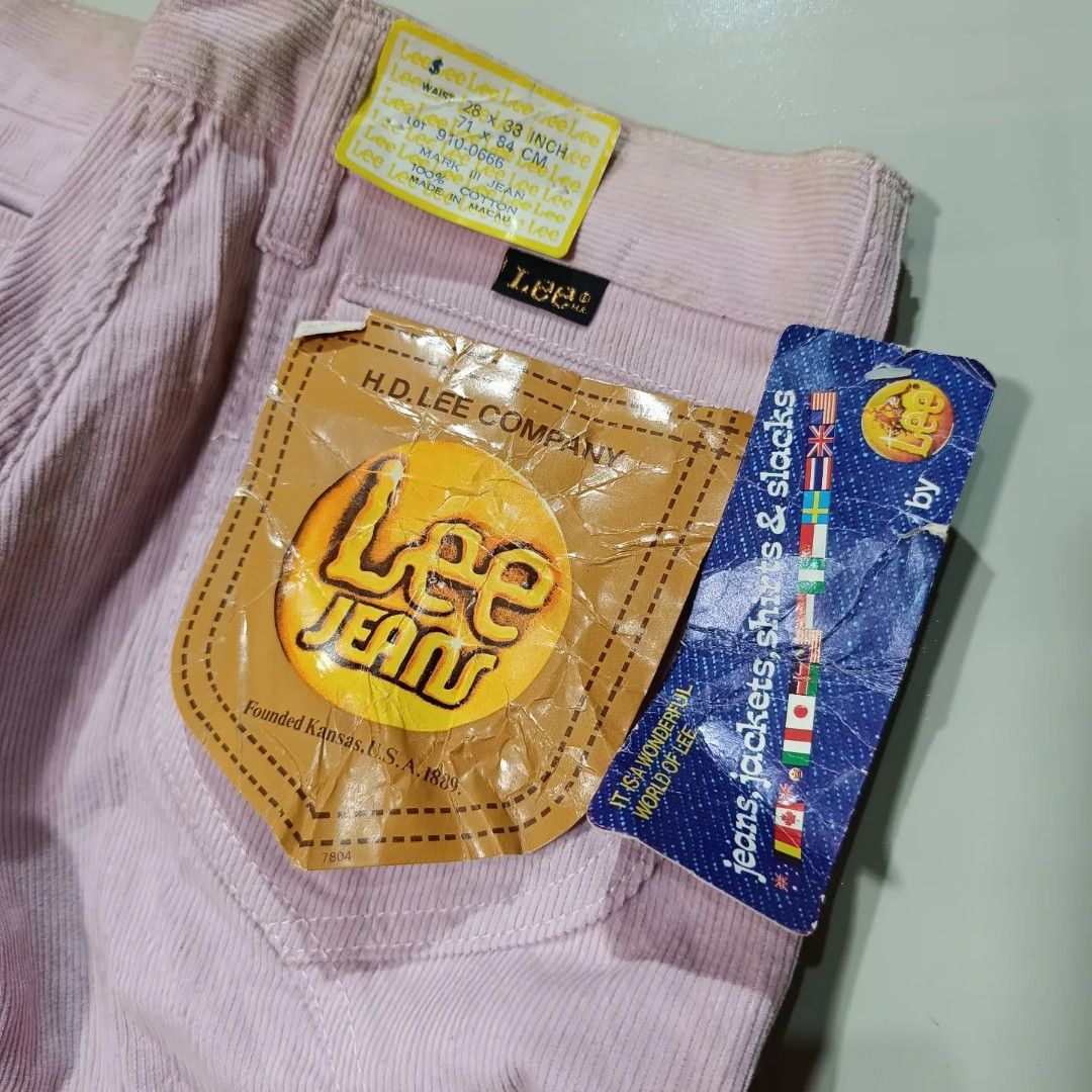 Vintage deadstock lee pink corduroy pants clearance