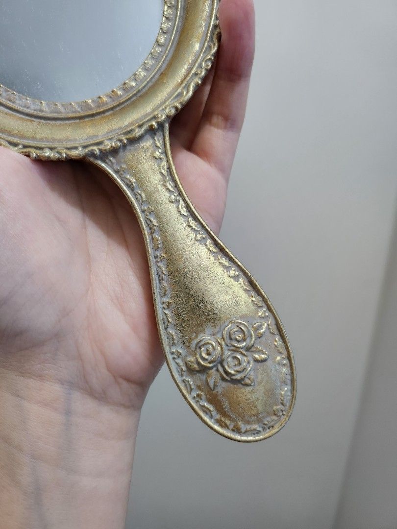 Vintagestyle handheld mirror on Carousell