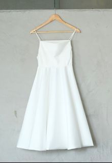 White bridal wedding dress civil