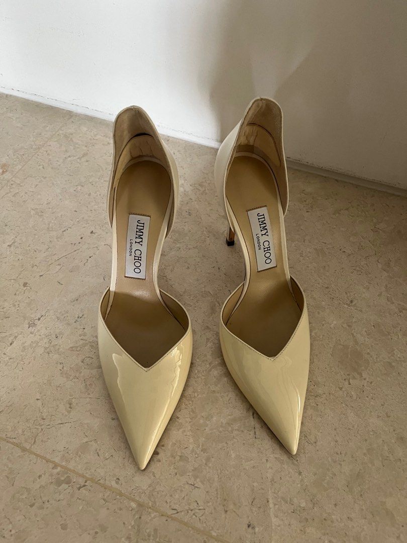 White High Heels SIZE IT EU 37 JIMMY CHOO BEANNE 100 MM PUMPS