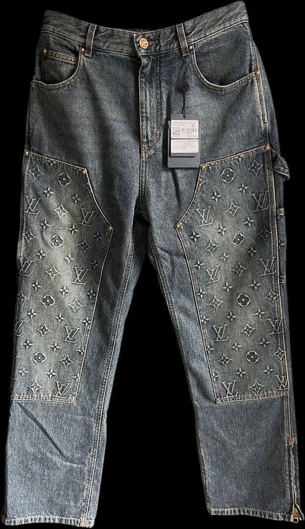 Louis Vuitton 1ABJD5 Workwear Denim Carpenter Pants