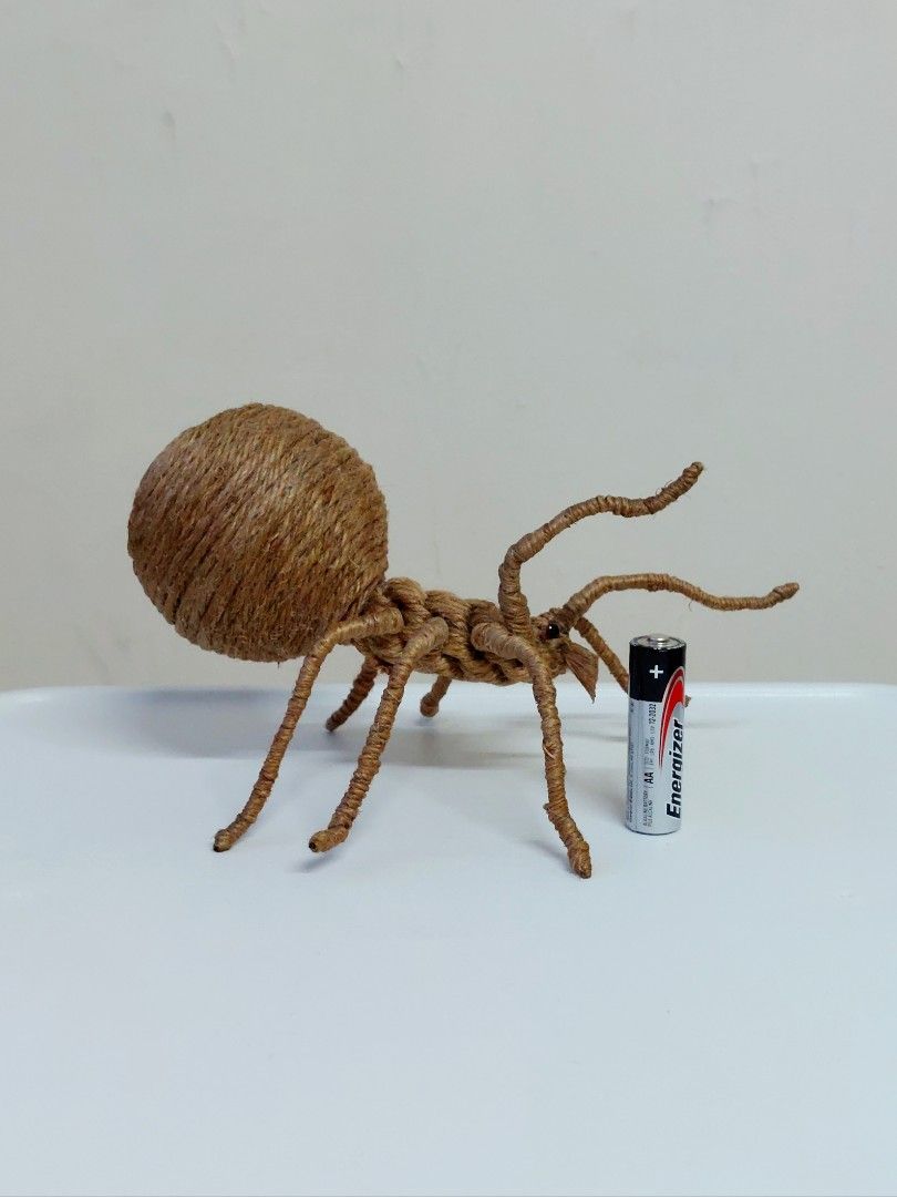 Woven Spider (Category: Figurines & Statues) located in Manila. Submitted by igetrinidad (Listing ID 1245570837, Image 2). Description: Woven Poseable Tabletop spider Original Price: Php 700 Condition & Item Details: •poseable legs made of wire inside • bought at sm aura, bgc RFS (reason for selling): Decluttering Delivery & Payment: •GCash + Shipping Fee c/o buyer •No deliveries outside Metro Manila •Payment confirmation first before I send the 