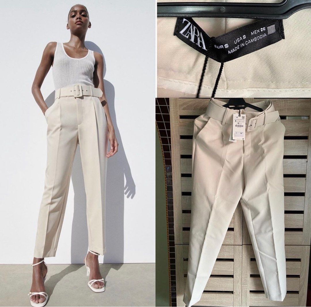 ZARA High-Waisted Trousers, Women's Fashion, Bottoms, Other Bottoms on  Carousell