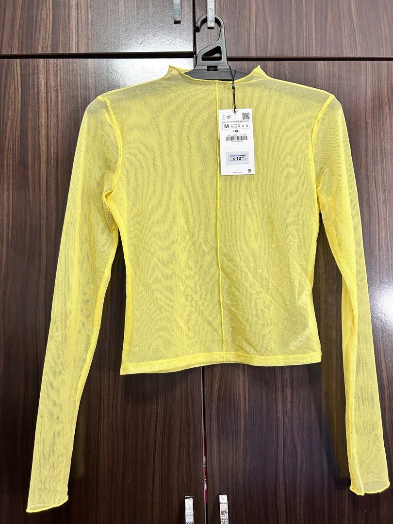 Neon yellow top zara sale