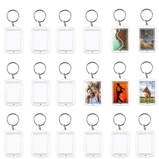 350Pcs Clear Acrylic Keychain Blanks for Vinyl Acrylic Blanks Keychain  Tassels Jump Rings for DIY Keychain