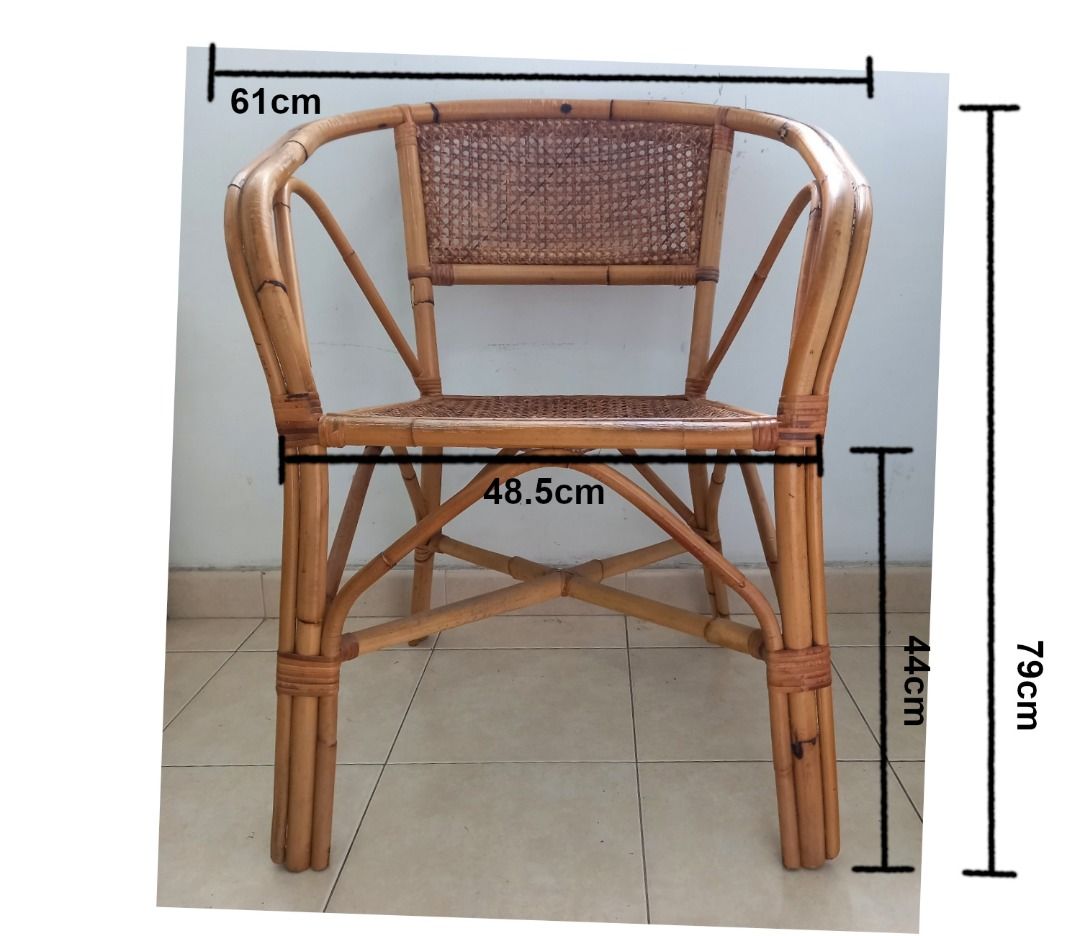 2nd Hand (Used) Rattan Chair, Furniture & Home Living, Furniture