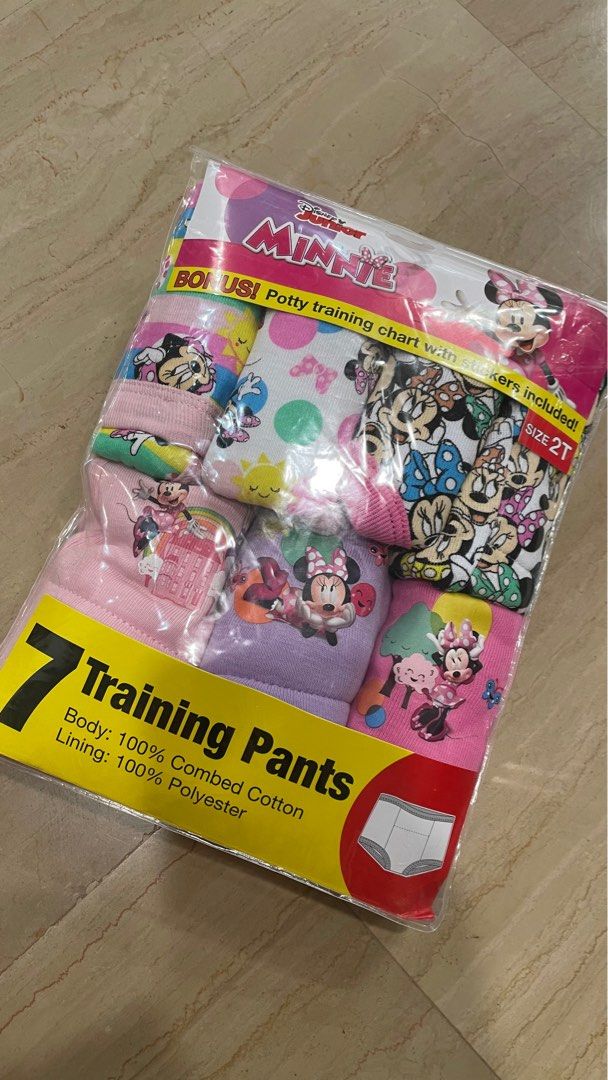 7pcs Minnie Potty Training Pants, Babies & Kids, Bathing & Changing, Toilet  Training on Carousell