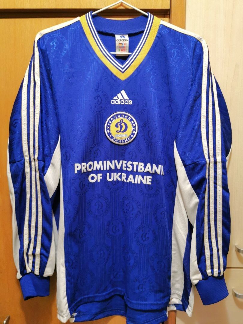 正規品: 98-99年ダイナモキエフ長袖ホームユニフォーム　シェフチェンコ選手 正規品: 98-99年ダイナモキエフ長袖ホームユニフォーム