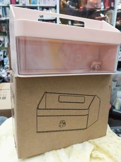 *全新盒裝手提式多功能收納盒 JX2218 粉色
