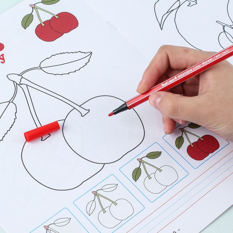 A4 Size Fun Activity English Educational Colouring Book for Kids ...