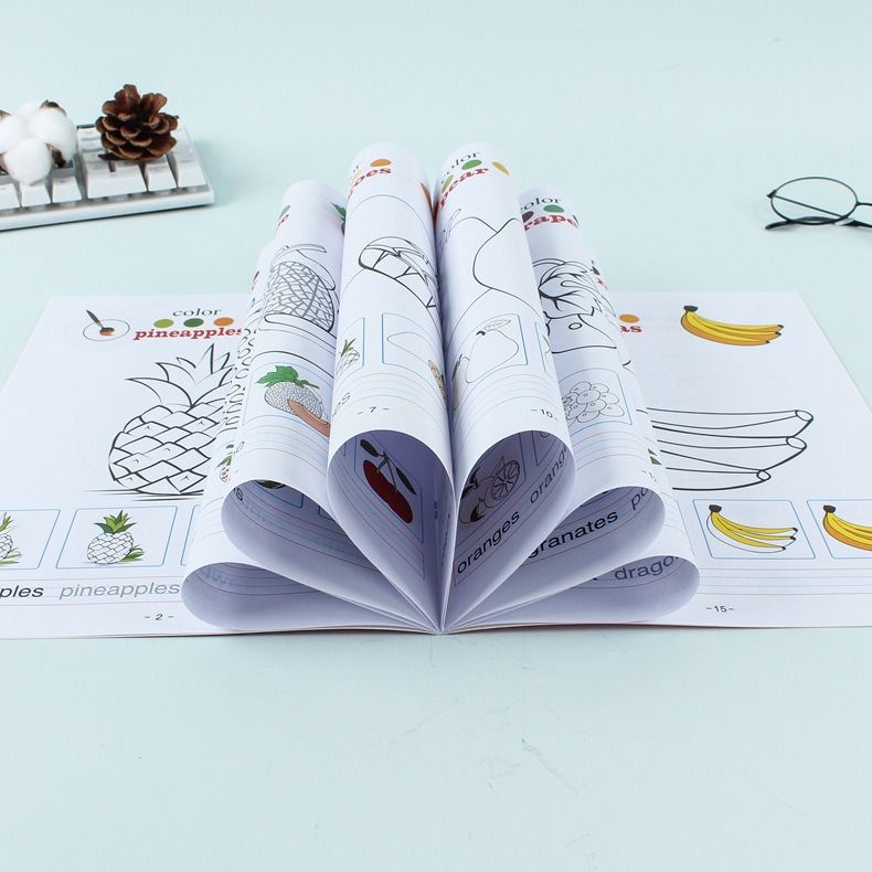 A4 Size Fun Activity English Educational Colouring Book for Kids ...