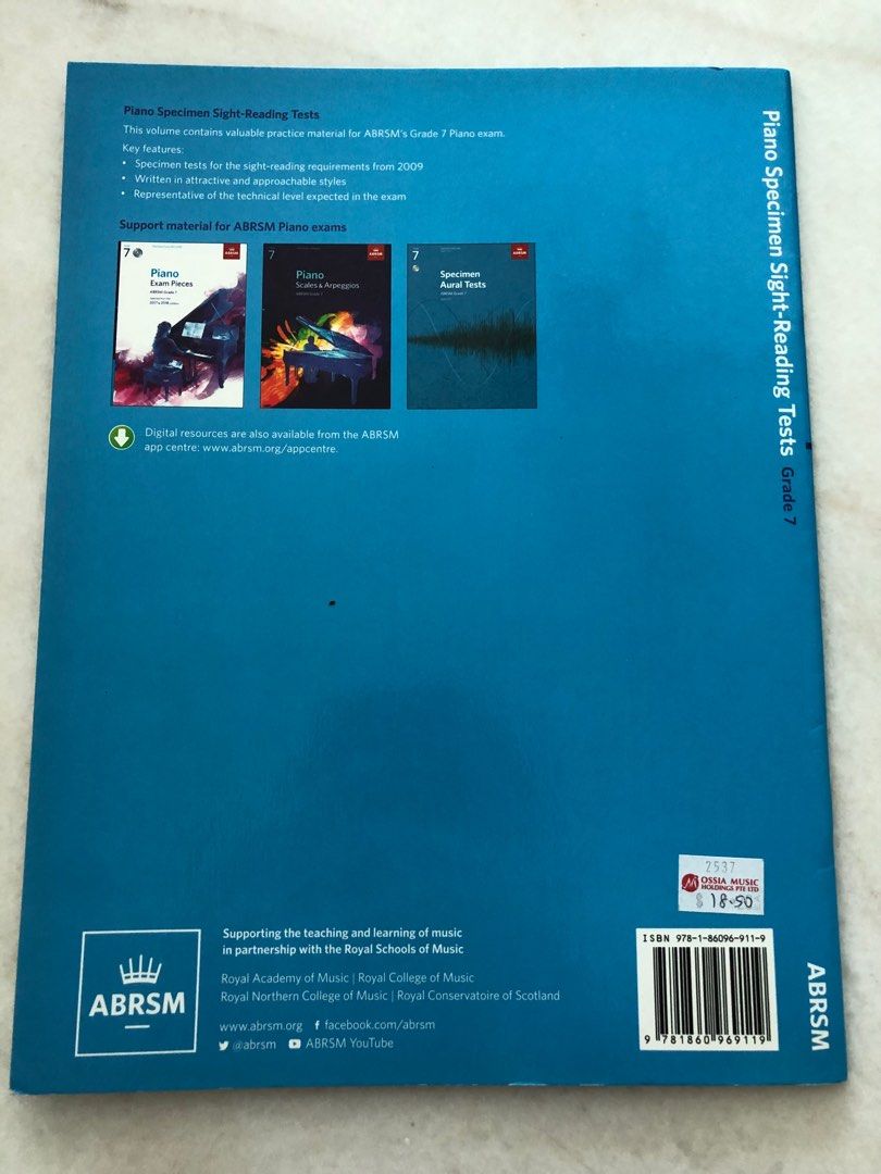 ABRSM Piano Grade 7 Sightreading Hobbies Toys Music Media Music Abrsm piano grade 7 sightreading hobbies toys music media music