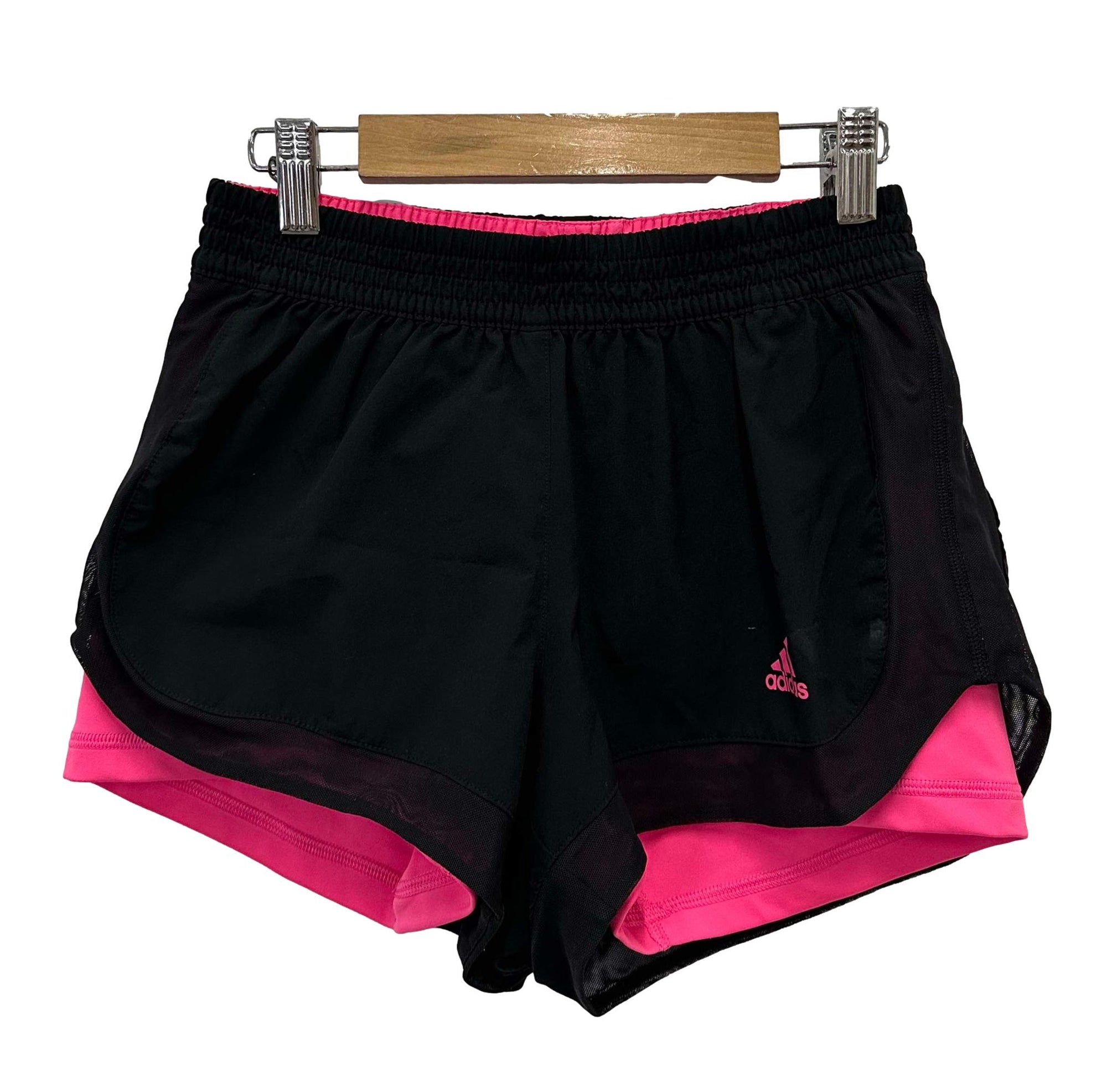 Black and pink adidas shorts hot sale