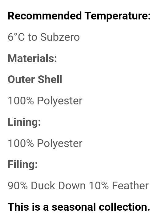 90 down 10 hotsell feather jacket temperature