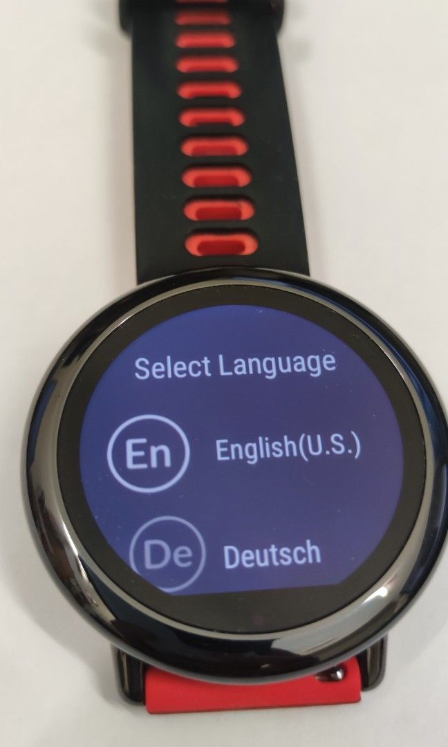 Amazfit pace on sale language