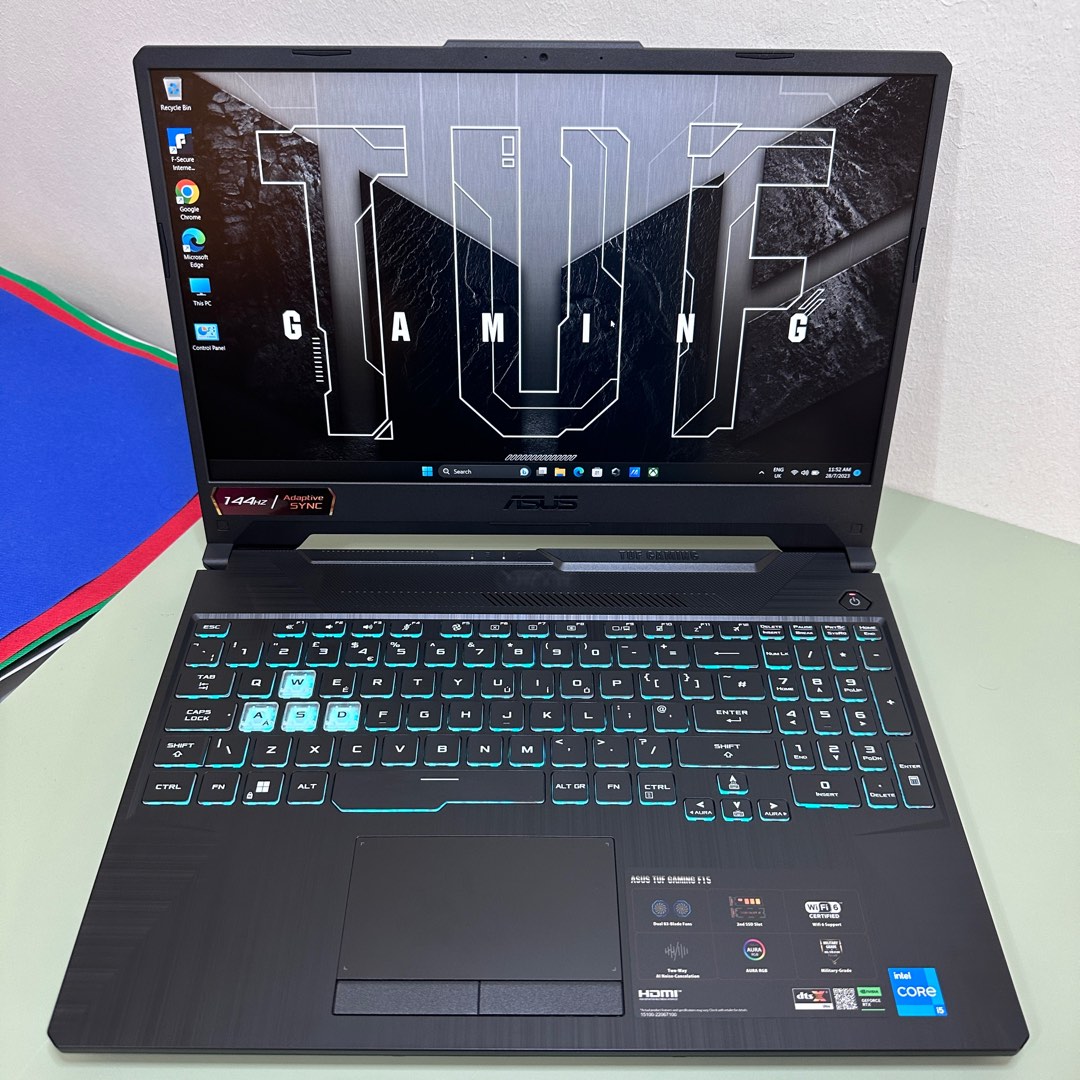 ASUS TUF F15, RTX 2050, i511400H, 144Hz, 8GB Ram 512GB SSD, Used