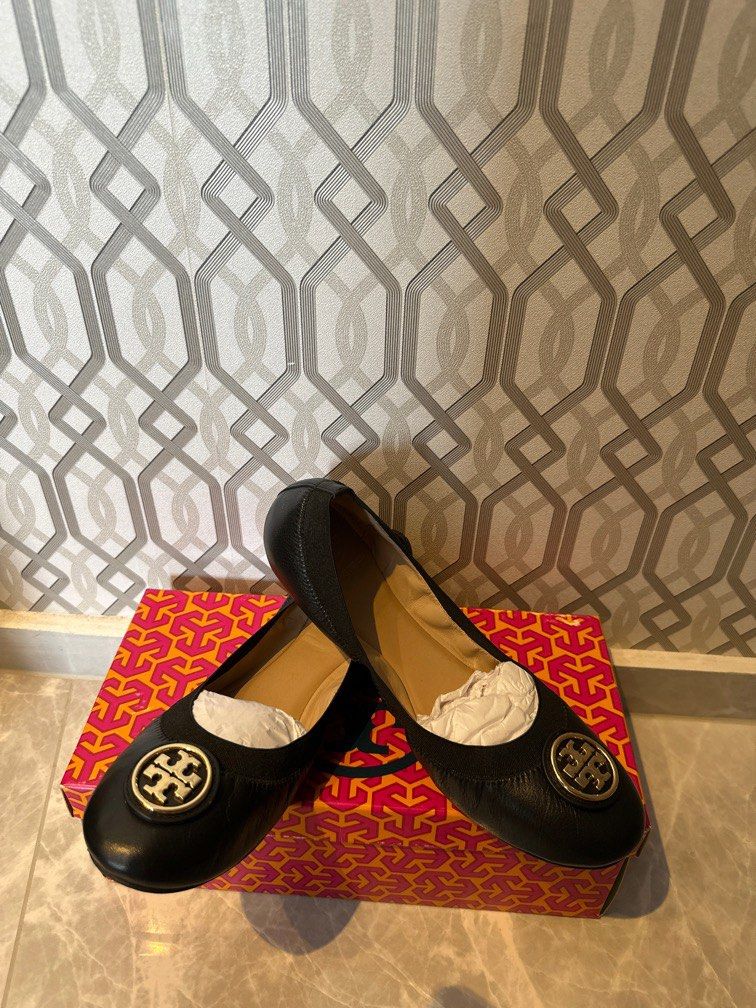 Authentic Black Tory Burch Shoes Size US7.5M