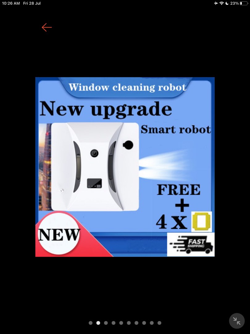 Automatic Window Cleaner Robot with Remote Control, TV & Home