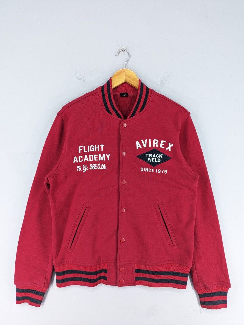 Avirex track field varsity button jacket