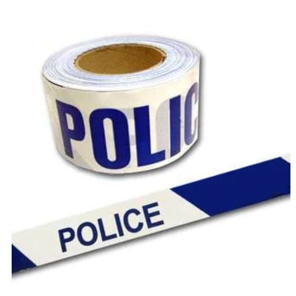 Barrier Barricade Police Tape (White/Blue Stripes) on Carousell