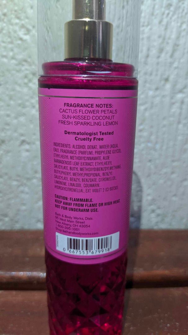 Bath & Body Works Cactus Blossom (Category: Fragrance & Deodorants) located in Manila. Submitted by kaiprelovedthings (Listing ID 1245713934, Image 3). Description: Authentic. Bought abroad. Received as a gift. .