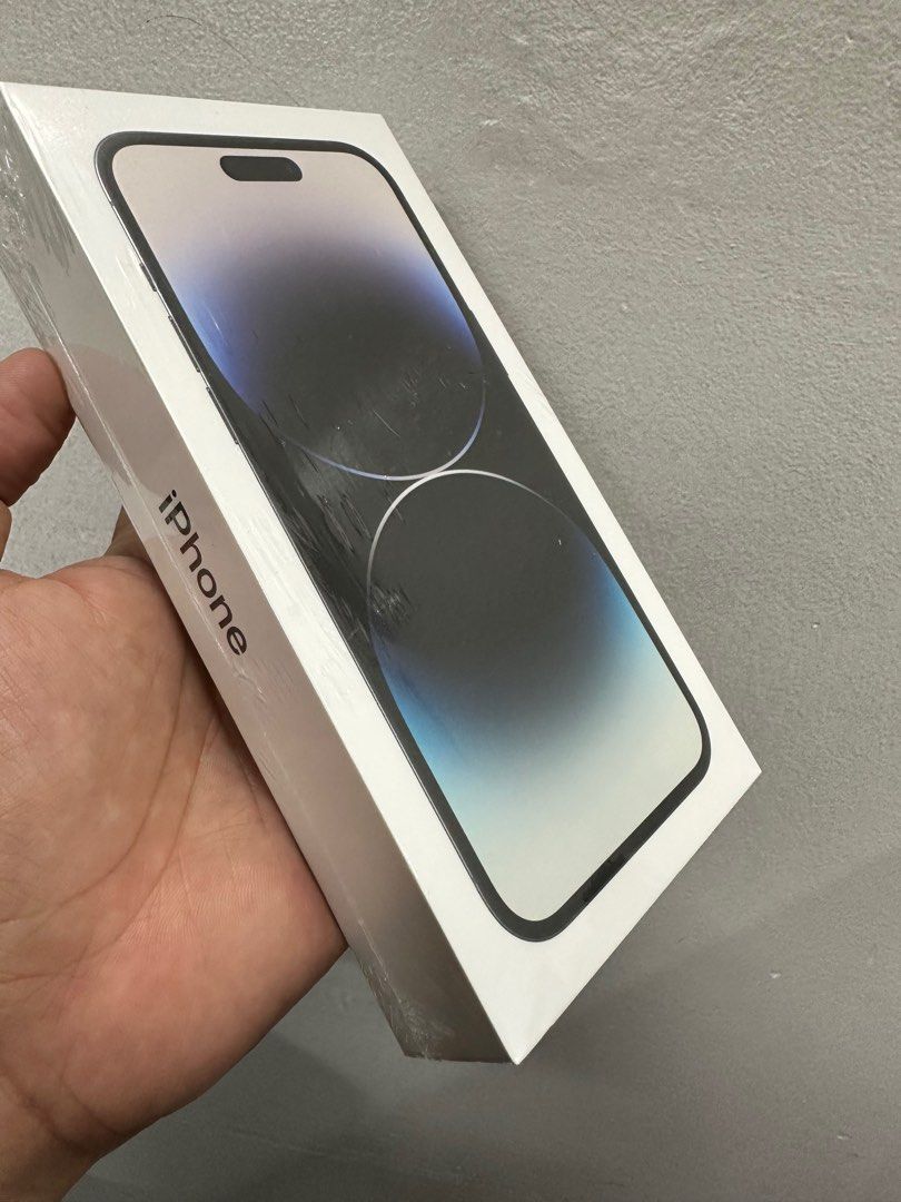 BNEW SEALED 14 PRO MAX 128 GB - NTC UNIT (Category: iPhone 14 Series) located in Muntinlupa City. Submitted by rva_gadgets (Listing ID 1245611339, Image 1). Description: 14 PRO MAX 128GB - SEALED -Smart/Sun/TNT Locked -Brand New & Sealed, Never Opened -Color: Space Black -Availed thru Smart Retention -Meet up Cavite -With Receipt when Needed for Warranty -Original Price in PMC is P77,990 selling it for a lot lesser.