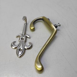 Brass finish and silver metal wall hook 79 each 37