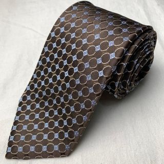 Brown Chain Print Necktie