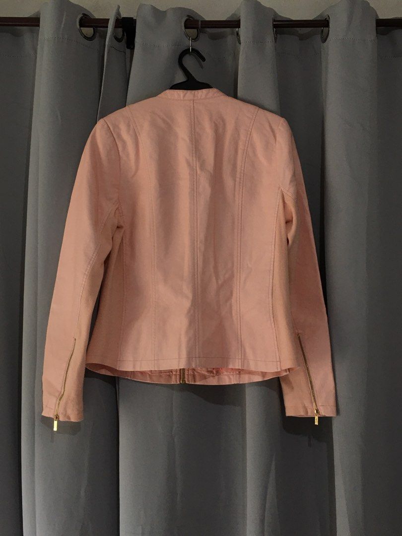 Calvin Klein Pink Leather Jacket