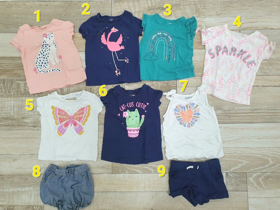Carters girls deals tops