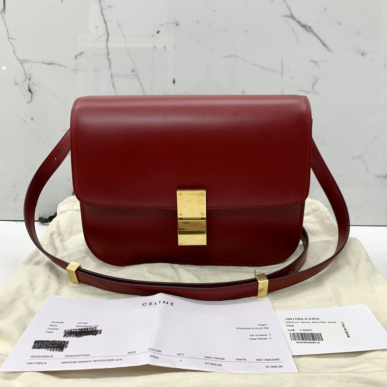 Red hotsell box bag