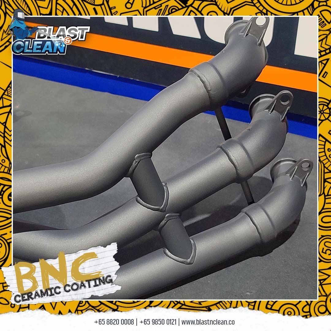 Ceramic Coating on Triumph 1000 Exhaust Header, Motorcycles, Motorcycle