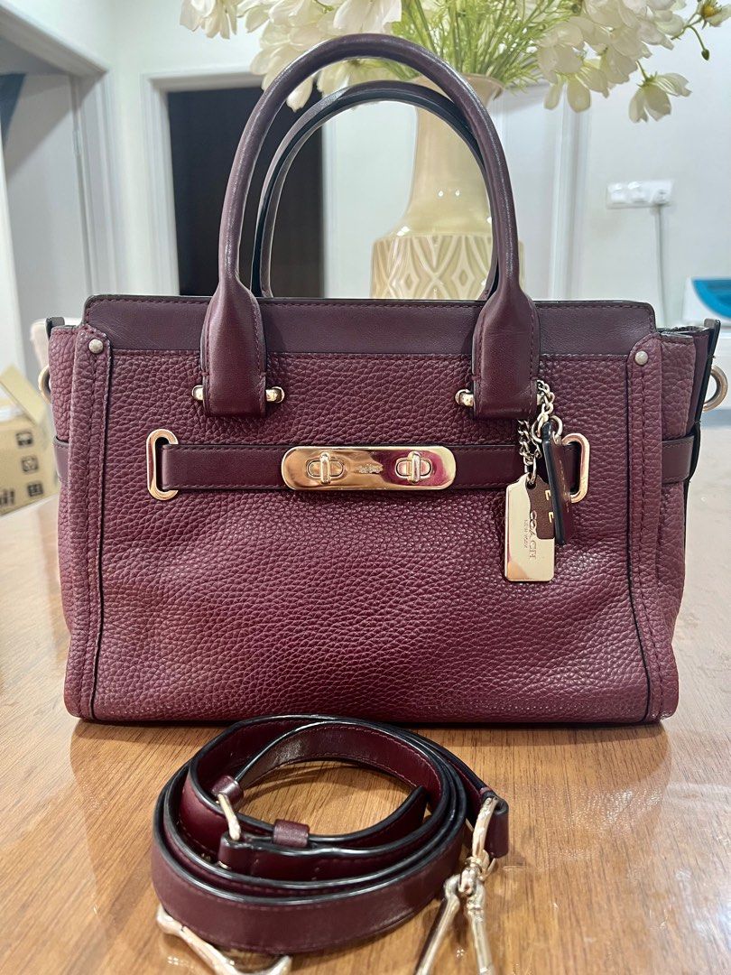 Coach swagger 27 oxblood discount