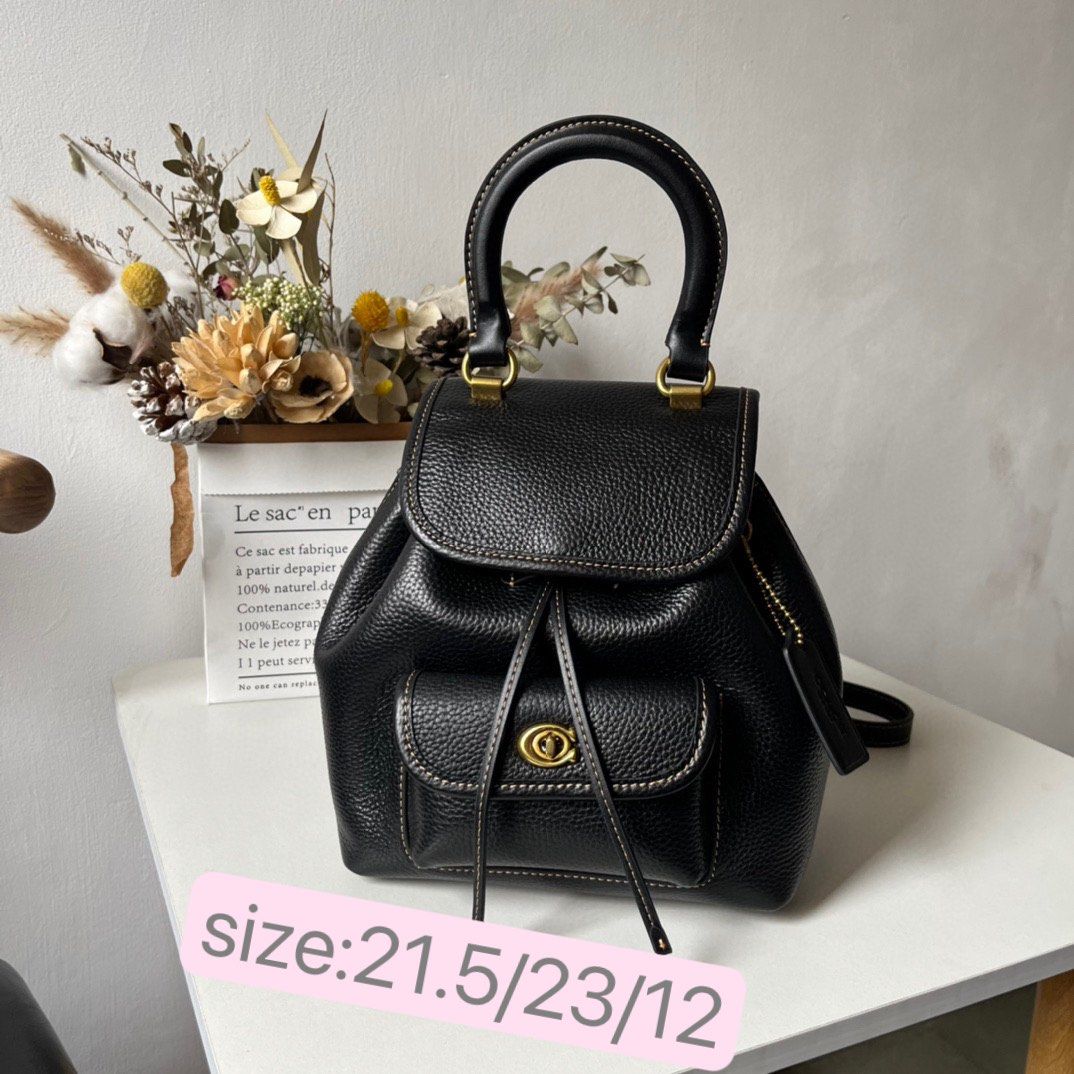 Coach mini sales backpack size