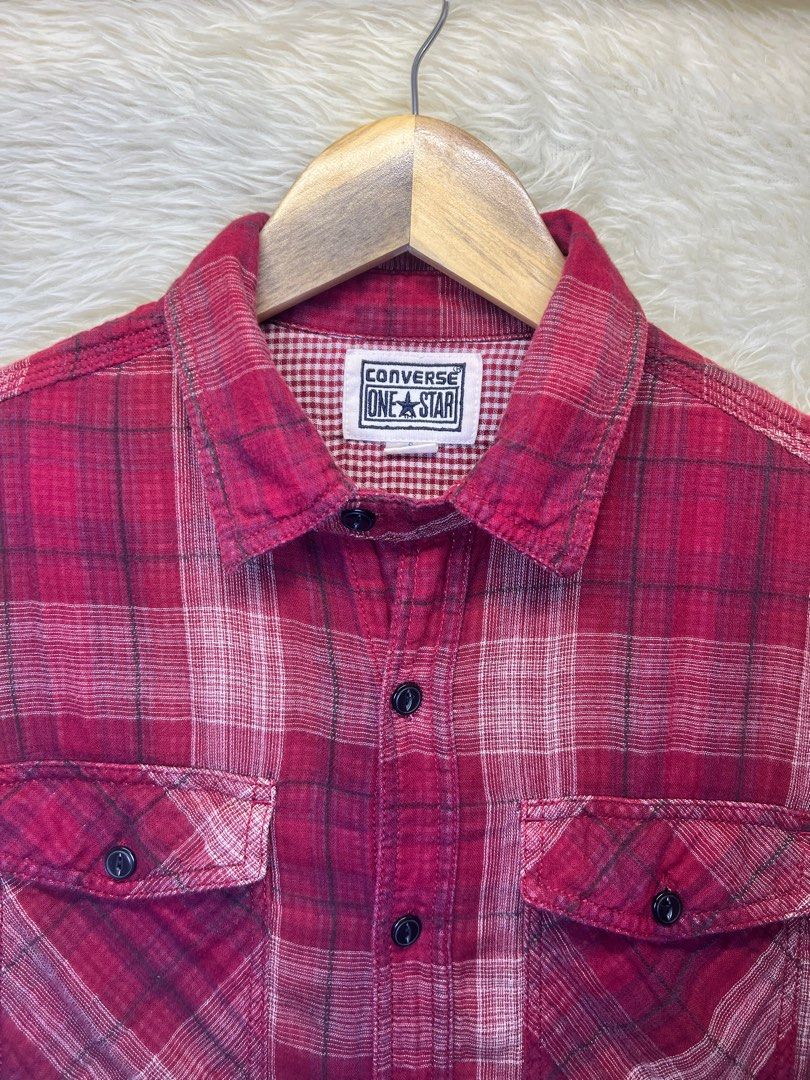 Converse one star plaid shirt sale
