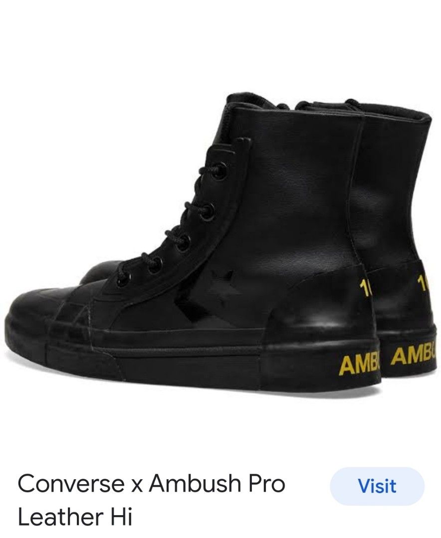 Converse x ambush pro leather hi black top