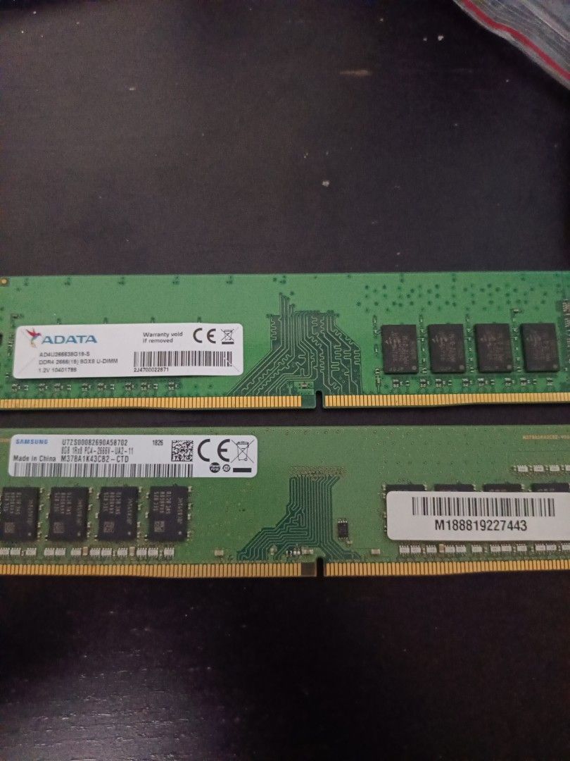 DDR4 2666 8G兩條, 電腦及科技產品, 電腦周邊產品, 電腦周邊產品在旋轉拍賣