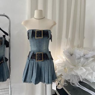 Denim Belt Dress