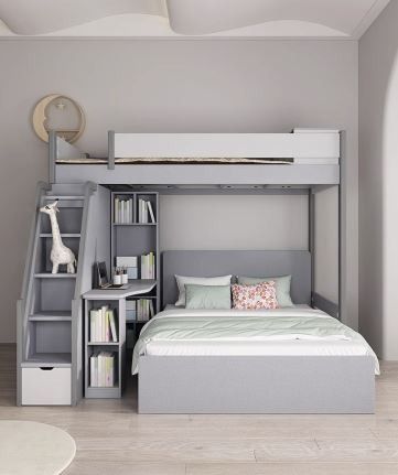 Double bed bunk bed adult children s two story elevated bed sub