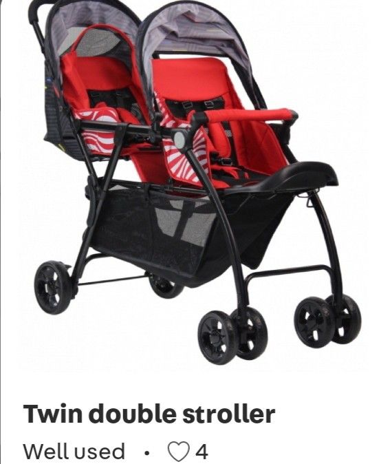 Double stroller, Babies & Kids, Going Out, Strollers on Carousell