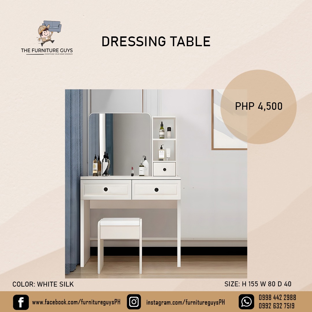 DRESSING TABLE WITH MIRROR/VANITY, Furniture & Home Living, Furniture ...