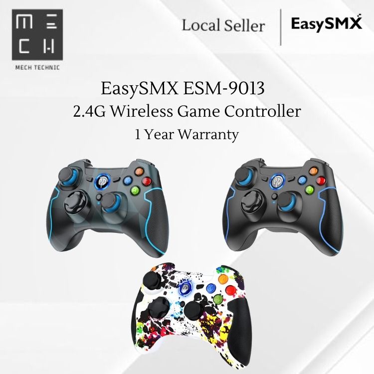 EasySMX Wired Gaming Controller,PC Game Controller Joystick with  Dual-Vibration Turbo and Trigger Buttons for Windows PC/ PS3/ Android TV