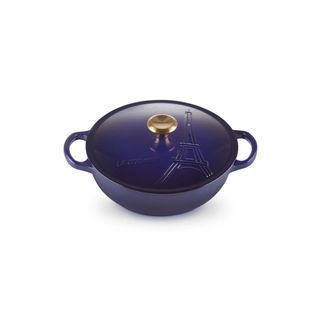 Le Creuset 8-oz Eiffel Tower Mini Round Cocotte ,Indigo