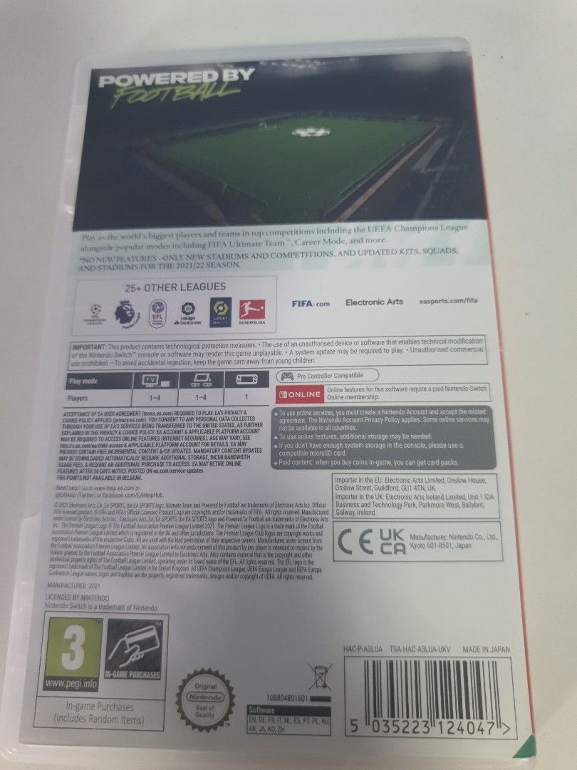 FIFA 22 Nintendo Switch, Video Gaming, Video Games, Nintendo on Carousell
