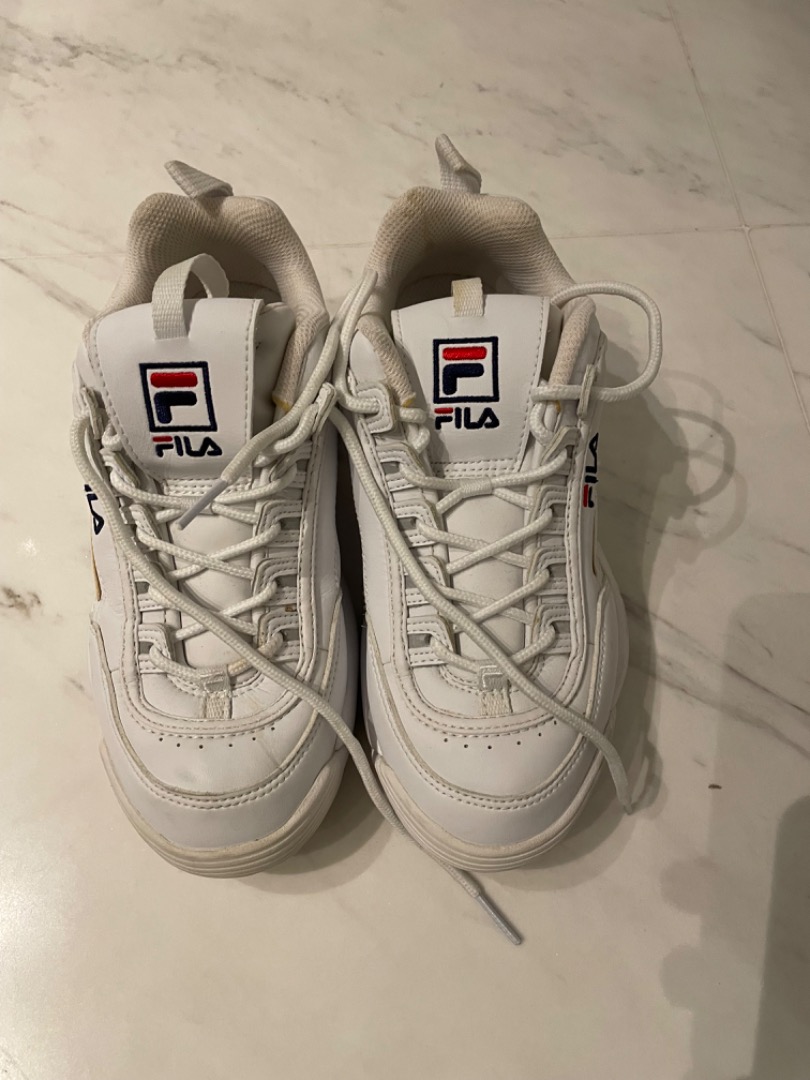 Fila White sneakers, Women's Fashion, Footwear, Sneakers on Carousell