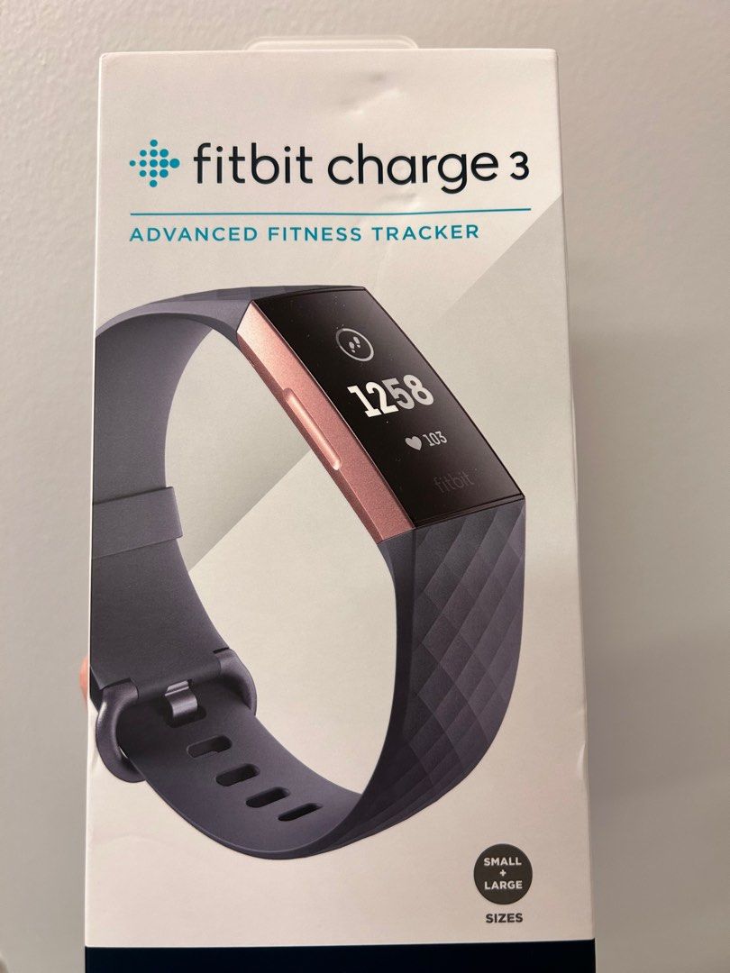 Fitbit charge 3 rose gold blue grey sale