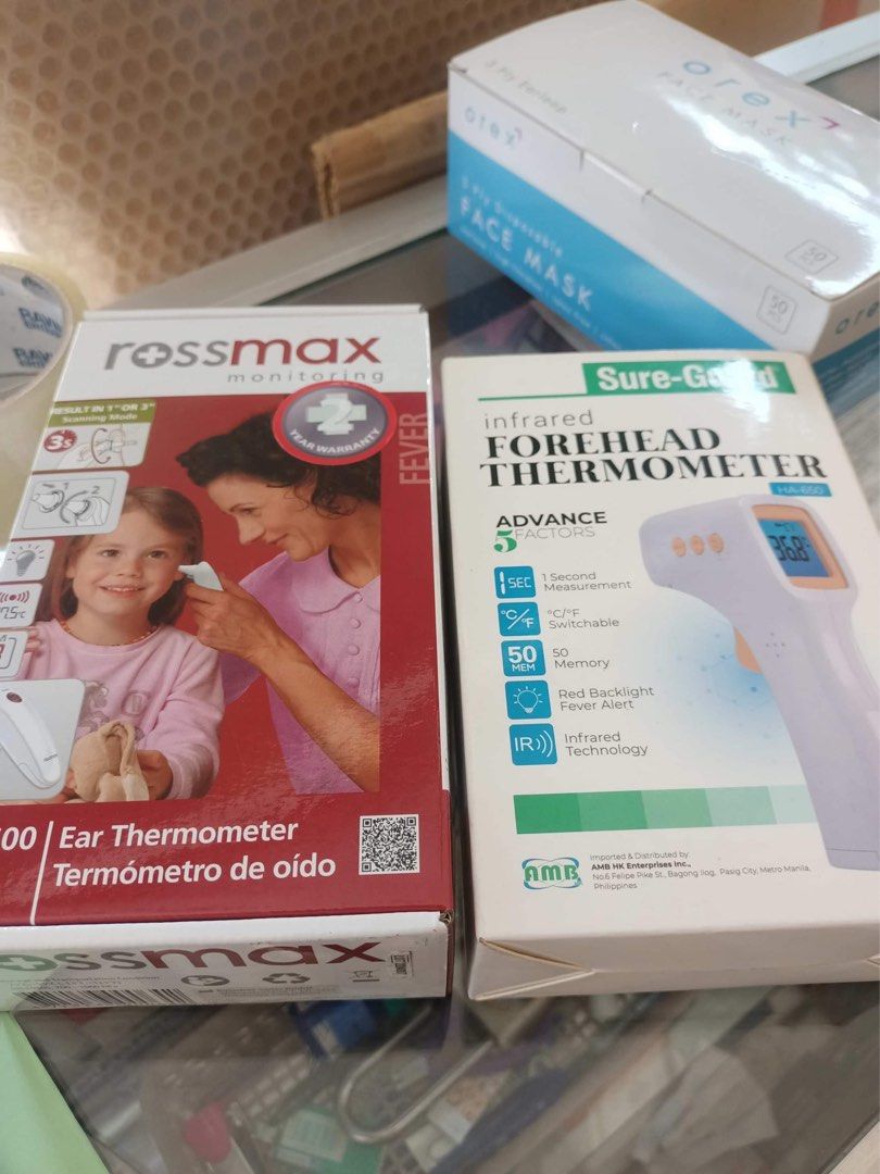 Forehead and Ear Thermometer (Category: Thermometers) located in Quezon City. Submitted by jayjsmedicalsuppliestrading (Listing ID 1245732882, Image 1). Description: CALL/Txt : 09081827158 HOW TO ORDER: • Name • Exact Location (with Landmark) • Mobile Number Yes, the product/item is available and BRAND NEW/GOOD QUALITY DELIVERY/SHIPPING: • We do ship nationwide. • We do same day Delivery to nearby provinces. (Metro Manila) • Shipping/Delivery Fee