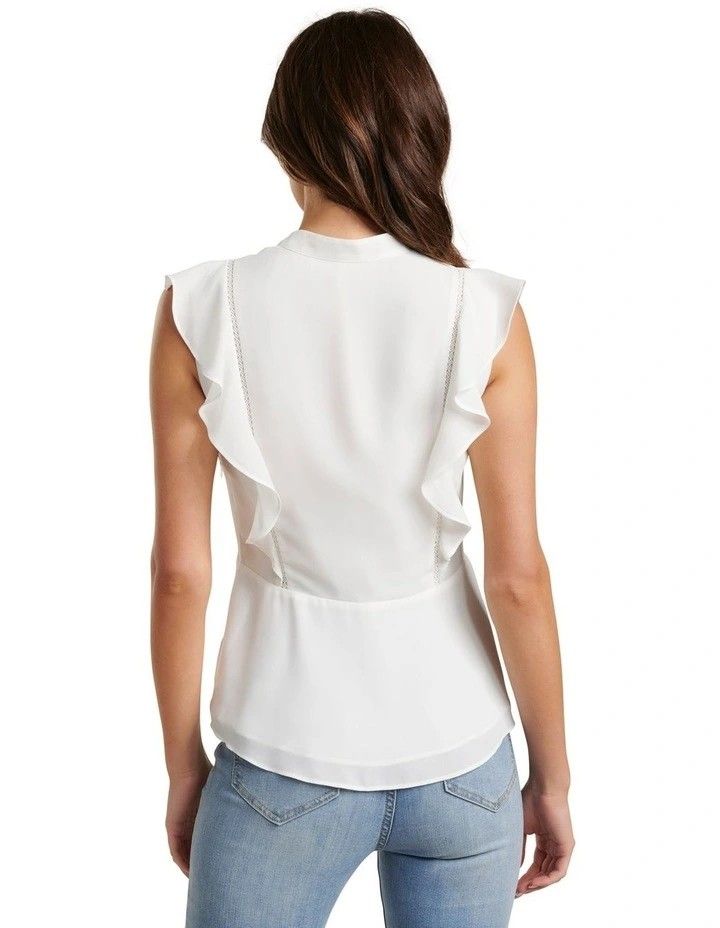 white frill shirt womens